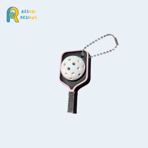 Pickleball Paddle Clicky Fidget Keychain by Resuri Designs Dink Pickleball