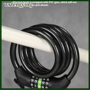 wxfengying Kết hợp khóa cáp xe đạp-5 chữ số cuộn dây an ninh đặt lại cáp khóa xe đạp Ổ Khóa Phụ Kiện Chống Trộm