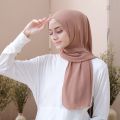 hijab pashmina ceruty bebydoll warna denim. 
