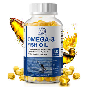 Viên nang dầu cá Omega 3 bổ sung EPA DHA axit béo thiết yếu tốt nhất từ cá minh thái Alaska hoang dã thúc đẩy sức khỏe tim mạch