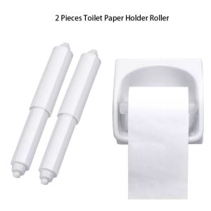 2PCS/Set Toilet Paper Holder Roller Replacement Plastic Spring Loaded Retractable Toilet Tissue Roll Holder Bathroom Tools