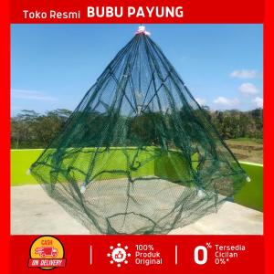 Bayar ditempat Perangkap Bubu Payung 8 Lubang Alat Jaring Pancing Jala Ikan Udang Kepiting Lele Lobster Sungai Laut Danau Fish Trap Net TERMURAH Bubu Payung