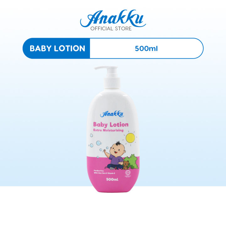 Anakku Extra Mild & Extra Moisturizing Baby Lotion Losyen Bayi (500ml ...