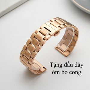 Dây đồng hồ nam nữ thép inox đúc đặc size 18mm 20mm 22mm 24mm - dây đeo đồng hồ kim loại milaneses khóa bướm cao cấp