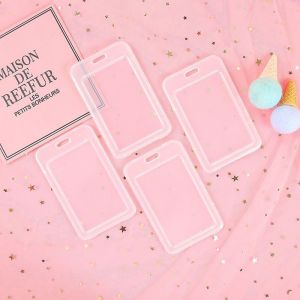 💎💫GROCELY💫💎 CARD HOLDER TRANSPARAN / FRAME ID CARD CLEAR / TEMPAT ID CARD POLOS TRANSPARAN BISA UNTUK 2 KARTU / PHOTOCARD ID CARD KRL MRT AND TRANSPORTATION CARD HOLDER
