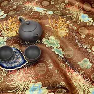 Silk Jacquard Brocade Fabric For COS Kimono Costume Cheongsam Clothing Material