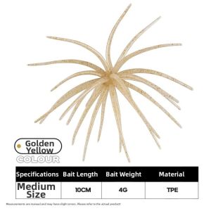 ADREE 5pcs Set S/M/L Mồi nhử nhím biển Thiết kế nổi Vật liệu TPE Mồi câu cá biển Thiết kế mô phỏng sinh học Hình dạng con sâu mềm mại Phụ kiện thay thế Câu cá biển