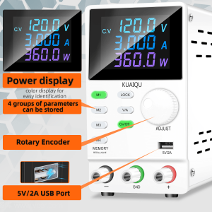 120V 3A 360W Usb RS232 variable power supply Lab Programmable 120V 3A 14 Groups Of Memory Functions PC Software Driver Data Export