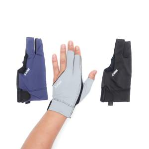Sarung Tangan Billiard Perekat REIKO Bilyar Bilyard Gloves Premium Velcro Premium Halus Hitam Abu Navy