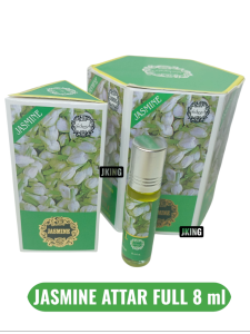ATAR FULL ORIGINALJASMINE Attar Roll-on Concentrated Perfume Attar Free From Alcohol (8ml) JASMINE Attar GOOD SMELL