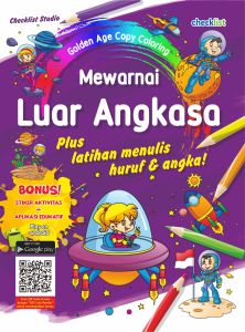 Buku Anak Golden Age Copy Coloring Mewarnai Luar Angkasa Bonus Stiker