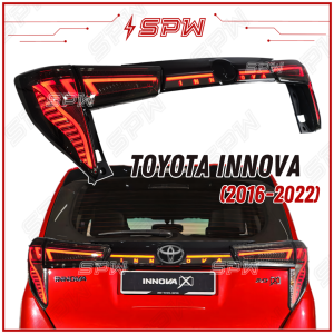 Toyota Innova (2016-2022) (B) 5pcs Tail Lamp Tail Light Rear Trunk Garnish Dynamic LED Daylight DRL Running Signal Brake Light Taillamp Taillight Taillamps Taillights 2016 2017 2018 2019 2020 2021 2022
