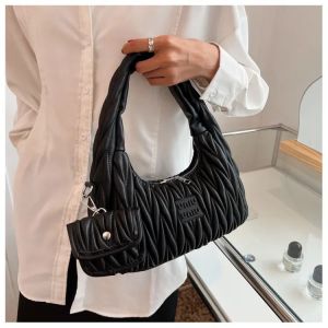 Tas Bahu Wanita Import Set 2in1 Shoulder Bag Cewek Pleated Tas Ketek Wanita 883364 8336