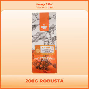 Cà phê Robusta nguyên chất rang mộc 100% cafe hạt gói 500gr vị đắng đậm gu truyền thống từ Message Coffee