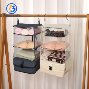 BECORATE Portable Travel Storage Bag Hook Hanging Organizer Wardrobe Clothes Storage Rack Holder Travel Suitcase