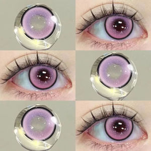 时尚美瞳14.2mm Green Plum Fruit Tea Colorful Natural Soft 0-800 Degree Green (6 Months Wear) 青梅果茶绿色爱丽丝游绿色大直径隐形眼镜美瞳半年抛猫系高颜值