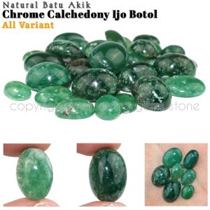 Natural Batu Akik Chrome Calchedony Ijo Botol Size Kantoran Termurah