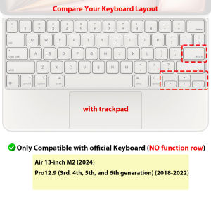 PuLXi. Ultra Thin Clear TPU Keyboard Protector Cover Compatible with iPad Magic Keyboard Pro Air 11 Pro 12.9 13 inch Air4 Air5 Air 11 13 inch