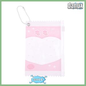 danux 1Pc Cute Transparent Candy Bag Props Badge Storage Display Bag Pendant Protective Card Sleeves Holder Bag