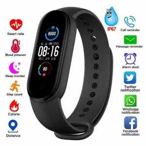 M5 Smart Watch Smartwatch Smart Band Smartband mirip Xiaomi Mi Band 5 anti air
