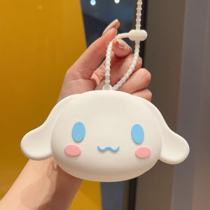 Kawaii Sanrio My Melody Hello Kitty Kuromi Cinnamon Coin Wallet Anime Character Creative Keychain Cute Headphone Bag Pendant for Boys and Girls Birthday Gift