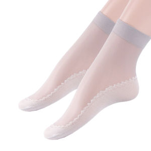MS KK405 Kaos Kaki Pendek Wanita Anti Slip Kaos kaki Transparan Anti Licin