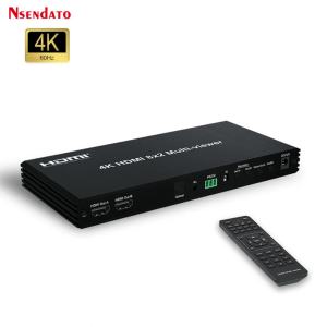HDMI Quad Screen Multi Viewer 8x2 4K 60hz 8 in 2 out HDMI Multi-viewer Seamless Switch 8CH Multiplexer Multi Screen Viewer