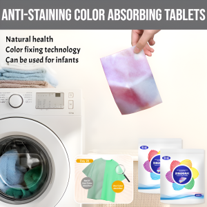 100pcs/Box Clothing Anti-Staining Color Absorbing Tablets Color Absorption Sheet Color Catcher Laundry  Anti Mite Anti Bacteria Anti-Dye Color Absorber