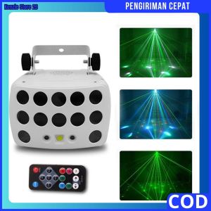 COD Lampu Sorot LED Spotlight Laser 12 Patterns DMX 512 36W - AL90 / lampu sorot tembak panggung warna warni disco mini sensor suara / waterproof super terang LED outdoor tahan air buat konser / promo pengiriman cepat rekomended bagus keren tren top viral
