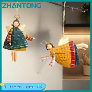 ZHANTONG 1ชิ้นอะคริลิครูปเทวดาวินเทจเครื่องประดับคริสต์มาสซานตาคลอสต้นไม้เครื่องประดับแขวน2026ตกแต่งงานเลี้ยงวันคริสต์มาส