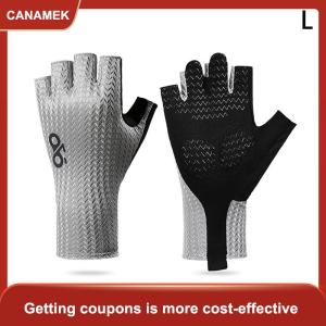 【CANAMEK 】 Summer Breathable Half Finger Cycling Gloves Ultralight Road Bike Gloves Anti-Slip Silicone Pad Cooling Sport Gear