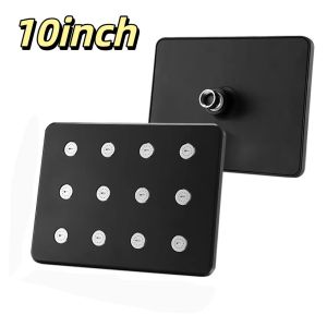 RGFV Small Waist Design Rain Shower Head Anti-blocking Technology 4inch/10inch Size Universal Shower Head Universal Fit Stainless Steel Material Wall Shower Bathroom Use
