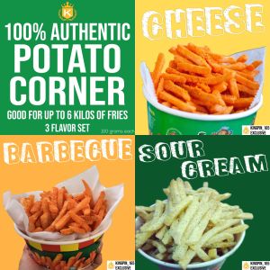 BUDGET 500g Pack Potato Corner Powder Premium Chili Barbecue Flavor for French Fries Potato Nachos Mushroom Chips Potato Snack with FREE Resealable Pouch