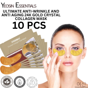 10PCS Collagen Eye Mask Anti-Aging Dark Circles Skin Care Mask 24k Eye Mask Men Women Beauty Moisturizing Makeup Anti-Aging