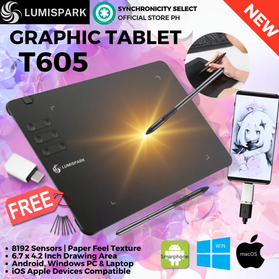 LUMISPARK Drawing Tablet Digital Synchronicity Graphic Tablet T605