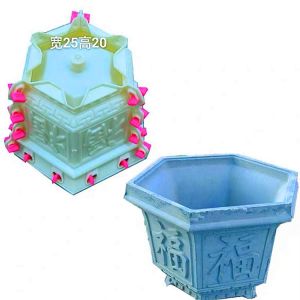 Flower Pot Mold Hexagonal Thickened European Bottom Grouting Film Type Concrete Cement Making Abrasive Tool Chinese Square