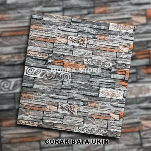 Promo Paket 10 lembar Wallpaper 3D Modern Foam Motif Batu Alam / Sticker Dinding 3D ukuran 70 x 77cm