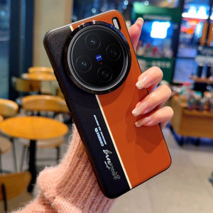 ใช้ได้กับเคสศัพท์มือถือ vivo X200Pro X200 Pro mini X200 Ultra X100Pro X100s X100 Pro X100 Ultra เคสหนังสีสะกด วงกลมเลนส์โลหะป้องกันรอยนิ้วมือ เคสแฟชั่นกันกระแทก