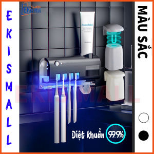 Kệ để bàn chải đánh răng khử khuẩn bằng tia UV Giá treo bàn chải nhả kem đánh răng đa năng tự động