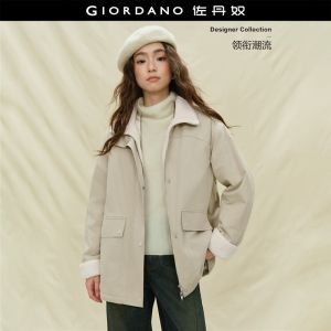 Giordano Women 100% Cotton berber fleece lined jacket Free Shipping 18375717