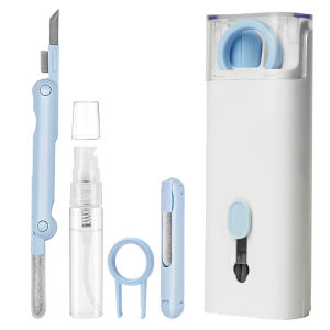 ปากกาทำความสะอาดกล้องหูฟังชุดแปรงแต่งหน้าน้ำยาทำความสะอาดคีย์บอร์ดคอมพิวเตอร์7in1สำหรับอุปกรณ์ทำความสะอาดคีย์บอร์ด