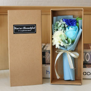 Soap Flower Gift Box Bouquet Romantic Artificial Rose Carnation Birthday Valentine Graduation Wedding