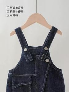 เอี๊ยมยีนส์เด็กฤดูใบไม้ผลิและฤดูใบไม้ร่วง 1 หนึ่ง 4 จั๊มสูทเด็กชายและเด็กหญิงวัยขวบเศษกางเกงเด็กลำลองเสื้อผ้าเด็กฤดูใบไม้ร่วงอินเทรนด์