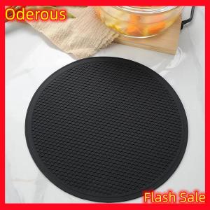 Oderous Large Silicone Mat Coaster Heat Resistant Placemat Honeycomb Nonslip Pot Holder Table Mat Round Cup Mat Kitchen Accessories