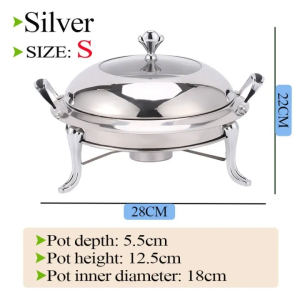 Stainless Steel Buffet Warmer Pot Alcohol Burner Food Heater for Home Cooking Restaurant Outdoor Camping Designed Restaurants Hotels