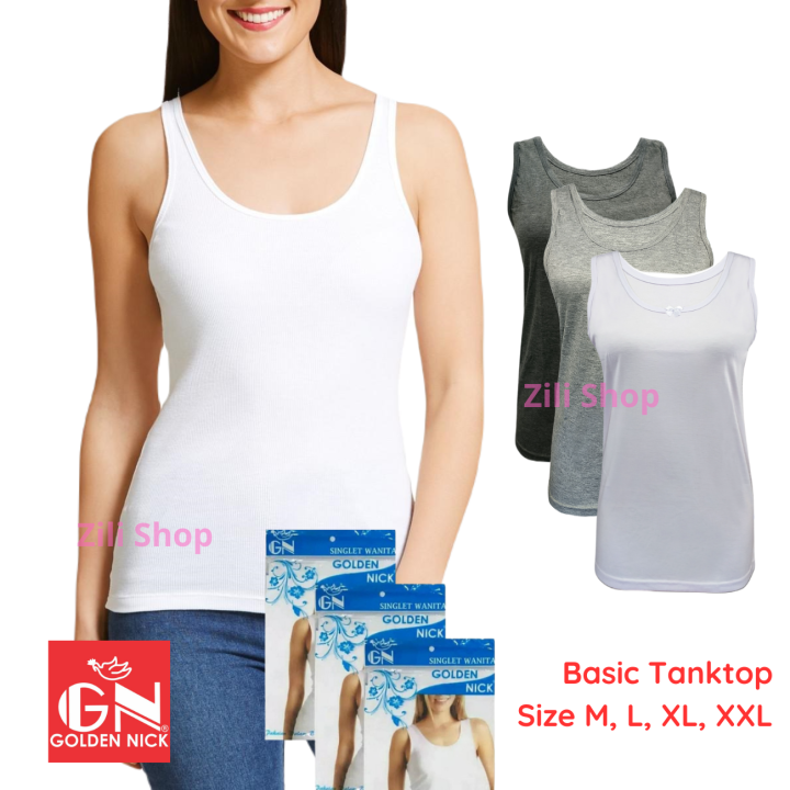 GOLDEN NICK Kaos Singlet Tanktop Wanita Perempuan