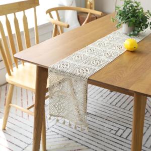 Loftyan Pastoral Crochet Hollowed Table Cover Cotton Woven Table Cover