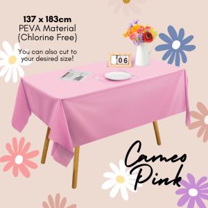 [SG Stock] Disposable Table Cloth 137*183CM Party Birthday Celebration PEVA Table Cover One-Time Use Event Decoration