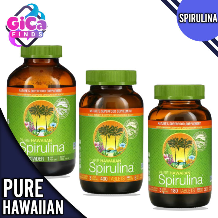 Nutrex Hawaii Pure Hawaiian Spirulina 3000mg Per Serving 180 Tablets ...