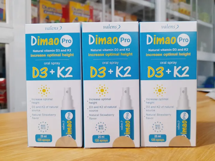 Dimao Pro Oral Spray Bổ Sung Vitamin D và Vitamin K2 Tăng Cường Hấp Thu Canxi Phát Triển Chiều Cao